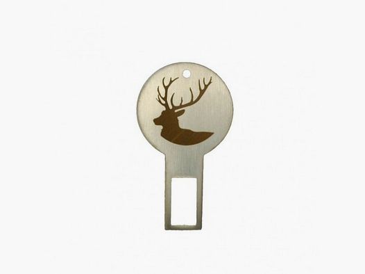 Bloqueur de ceinture de sécurité/remplacement de ceinture en acier inoxydable avec une image de tête de cerf