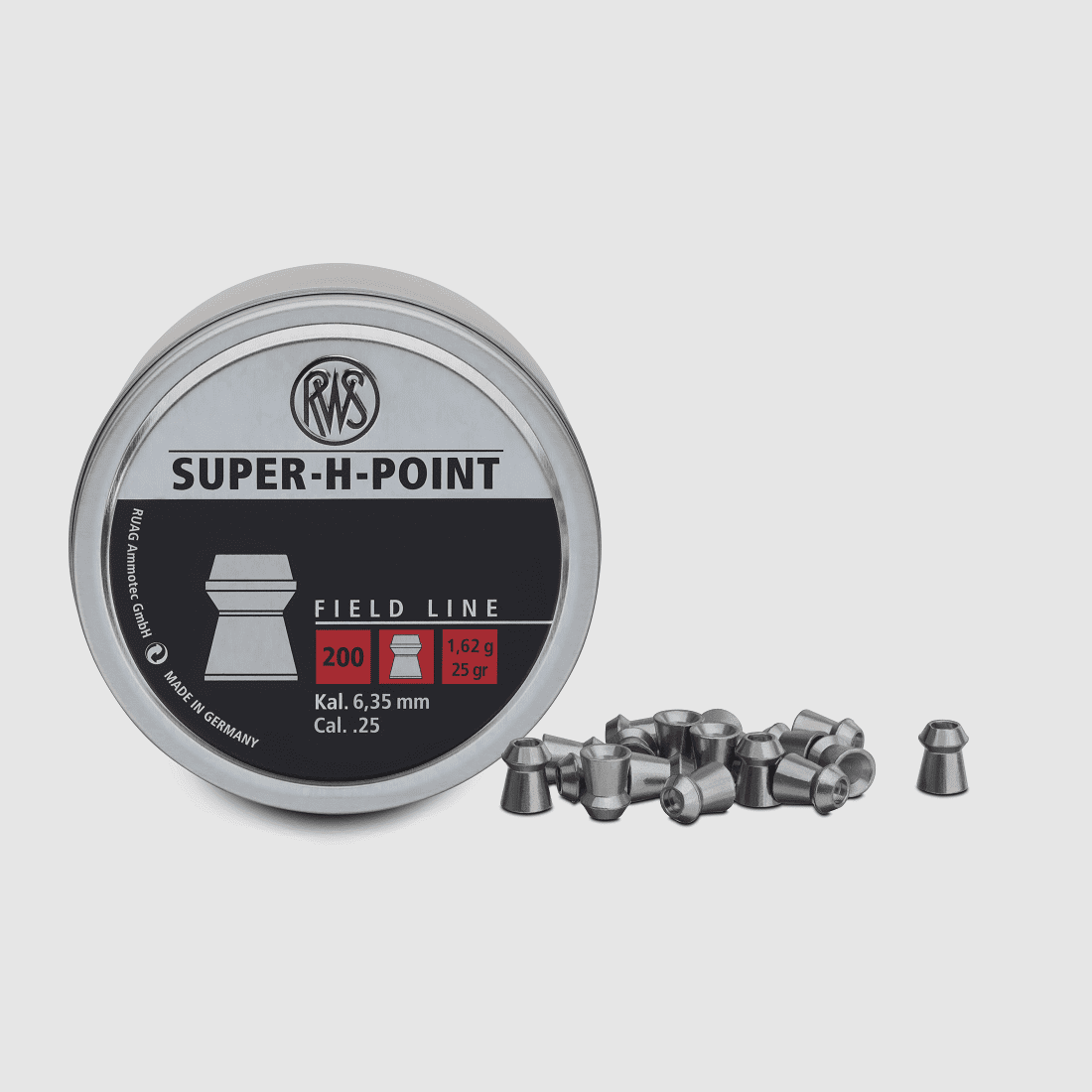 RWS FIELD-L S-H-Point Diabolo 6,35 mm 1,62g 200 stuks