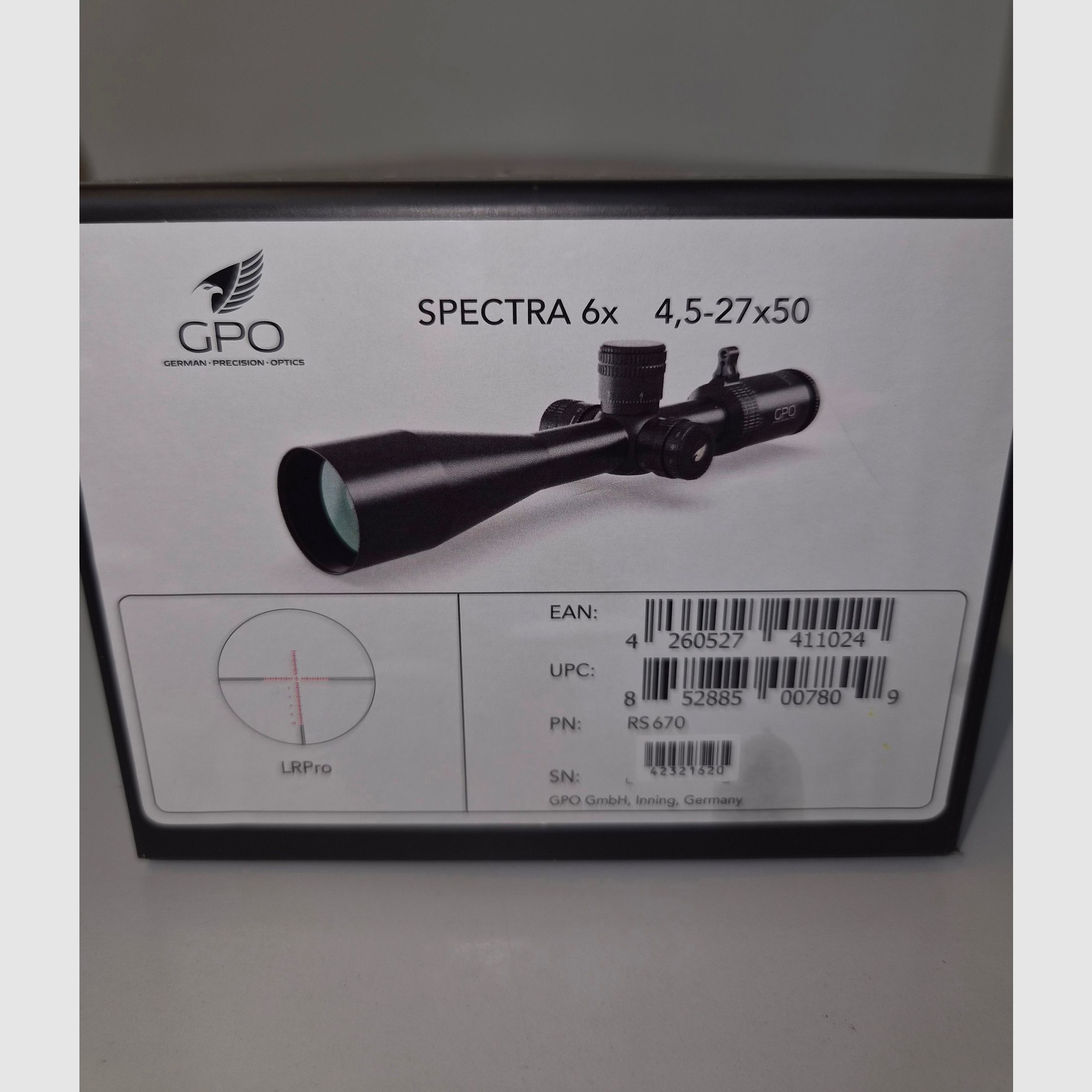 GPO Spectra 6x 4.5-27x50i LR Pro
