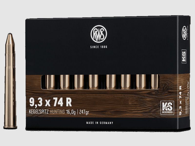 RWS 9,3x74R Kegelspitz 16,0g - 247gr