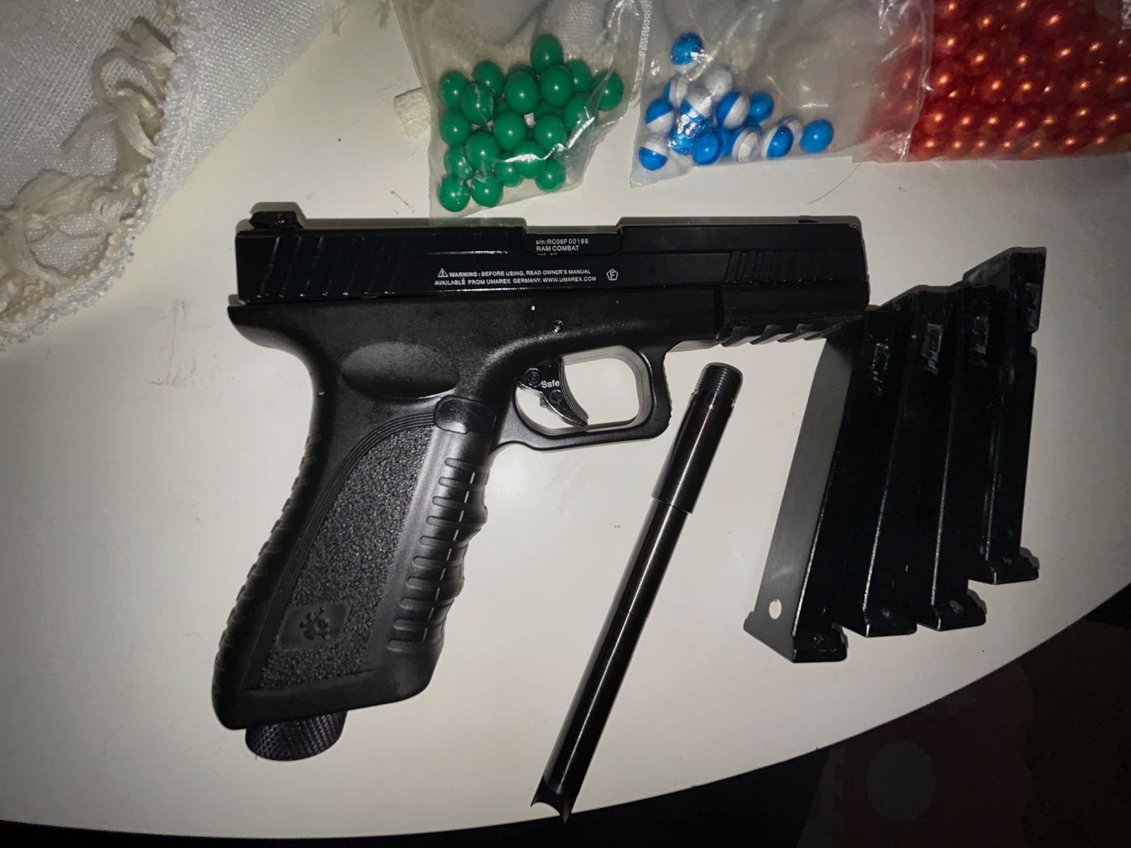 Ram-gevecht (rubber kogel)