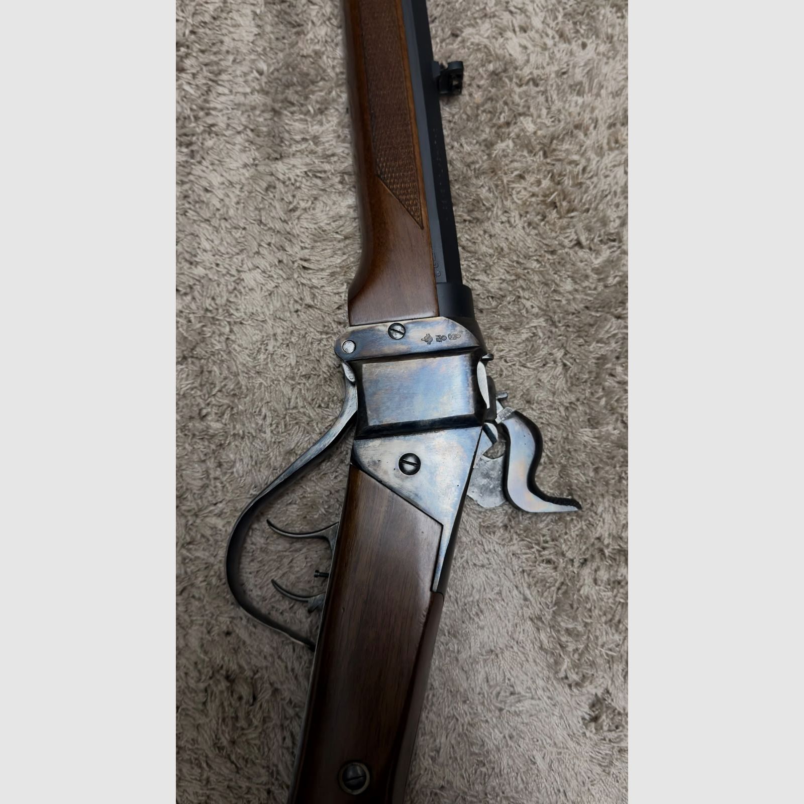 Sharps Rifle 1874 Sporting – Kal. .45-70 Gov. – I.A.B. Marcheno – Traumhafte Buntshärtung, Bild 3 von 7