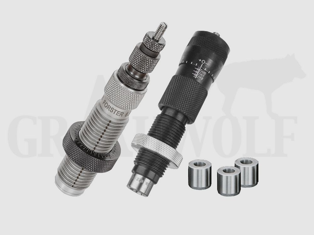 .308 Winchester Forster Matrizensatz Vollkalibriermatrize mit 3 Einsätzen und Ultra Setzmatrize mit Mikrometer