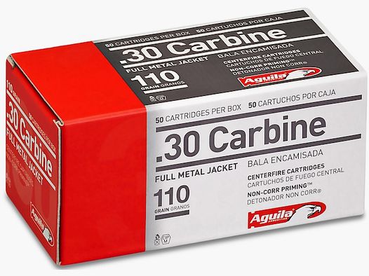 Aguila Standard .30 Carbine 110GR FMJ 50 Patronen