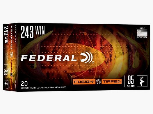 Federal Fusion Tipped .243 Win. 6,2 g / 95GR Jagdmunition – 20 Stück #F243TFS1