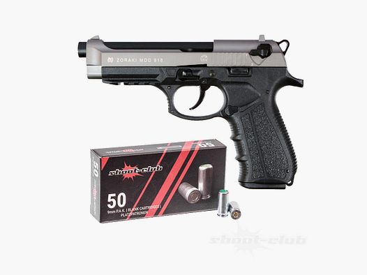 Pistolet Zoraki 918-P Titan 9 mm avec cartouches à blanc