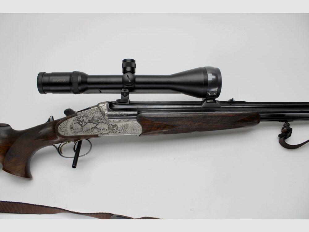 Bockdrilling Heym 35 de luxe avec Swarovski Habicht 2,5-10x56 LP et munitions 20/76;9,3x74R;5,6x52R