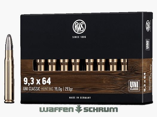 RWS 9,3x64 UNI Classic 19,0g - 293gr