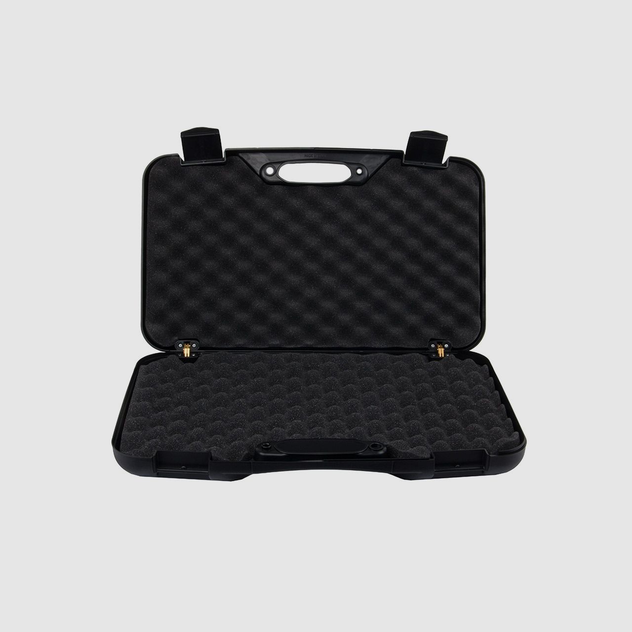 Pistolenkoffer Transportkoffer Megaline 49 x 29 x 7,5 cm Messingscharniere Polypropylen Noppenschaumstoff SchnappverschlĂĽsse schwarz
