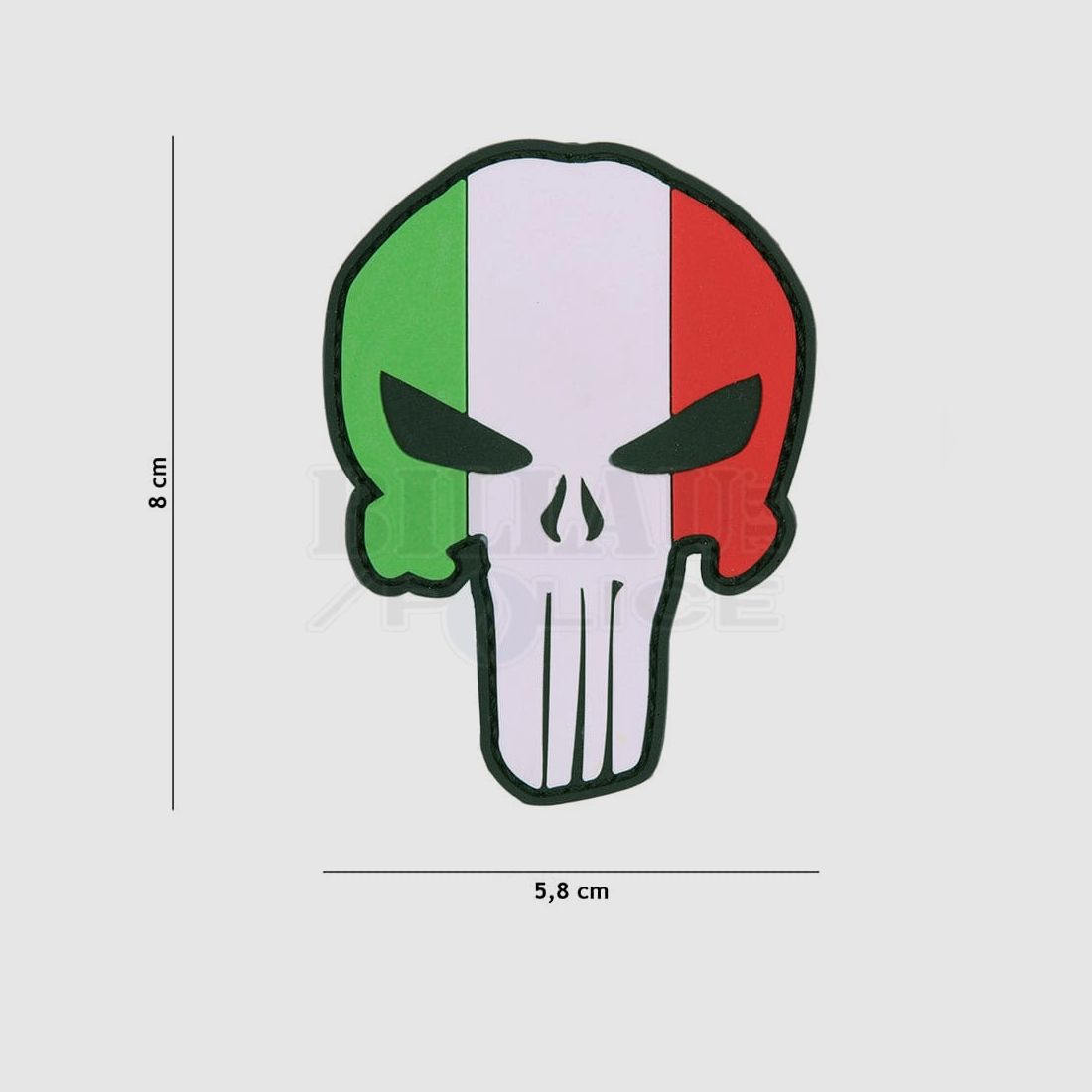 3D-PVC-Patch Punisher Italienische Flagge Full Color