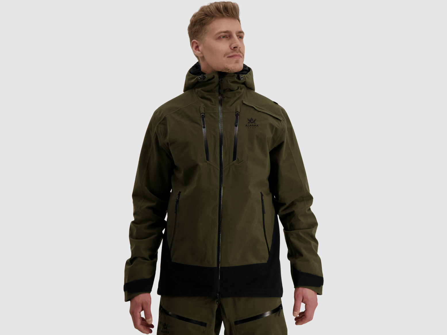 Alaska 1795 Apex Pro Chaqueta Hombre Verde Bosque-Negro XS
