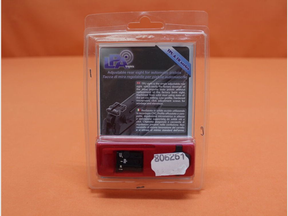 LPA CZ 75 SP-01: Micrometer sight LPA (TPU86BZ30) rear sight 2-Dot with contrast points, e.g. for SHADOW