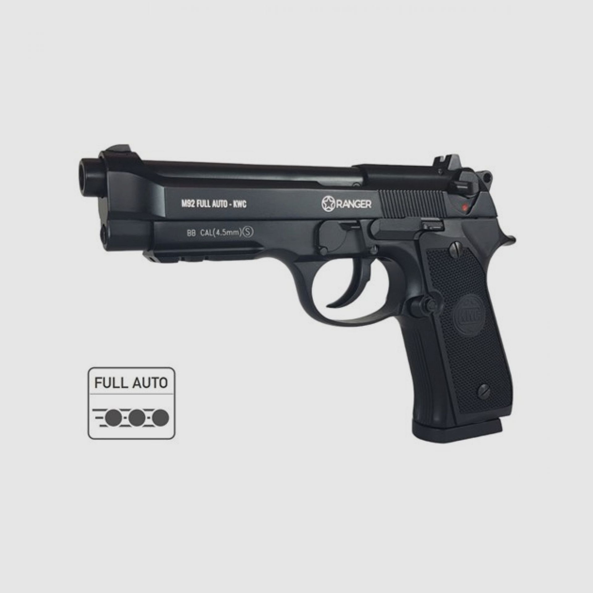 Luftpistole RANGER M92 FULL AUTO BLOWBACK Kal. 4,5 BBs, 18-schüssig KWC, Bild 1 von 12