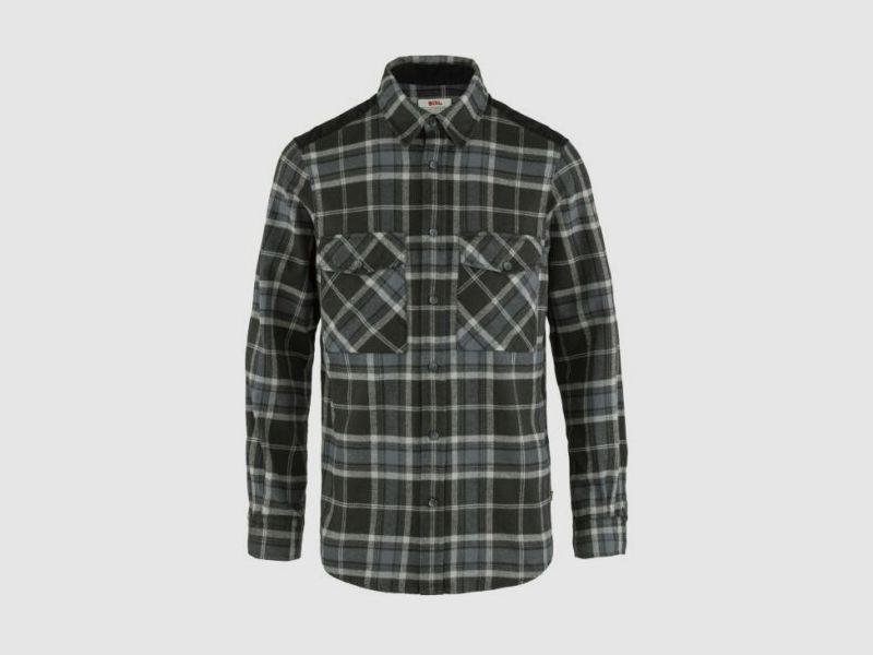 Fj?llr?ven Herren Hemd ?vikTwill Shirt Black-Fog M
