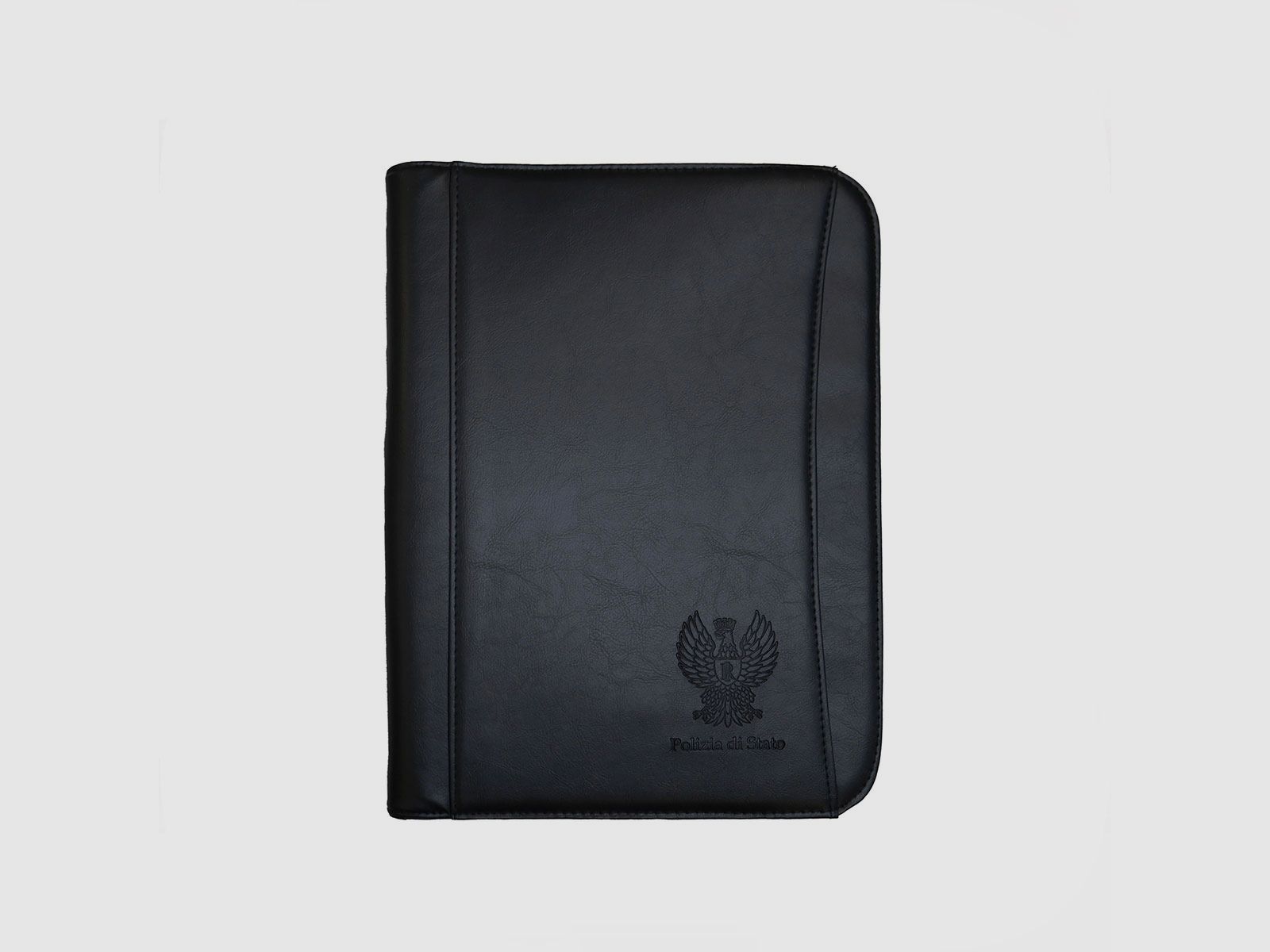 FAUX LEATHER FOLDER WITH CALCULATOR AND PAD 26X37X2cm | STATE POLICE LOGO, image 1 of 3