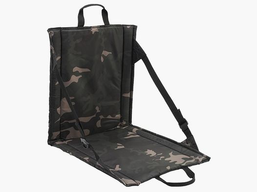 Faltsitz mit Tragegriff Netztasche für 2 Getränkeflaschen - Dark Camo
