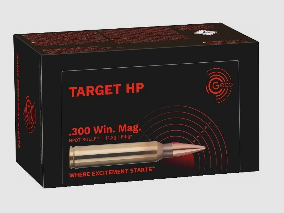GECO GECO .300 Win. Mag. Target HP 12,3g / 190grs. 50x Patronen im Karton