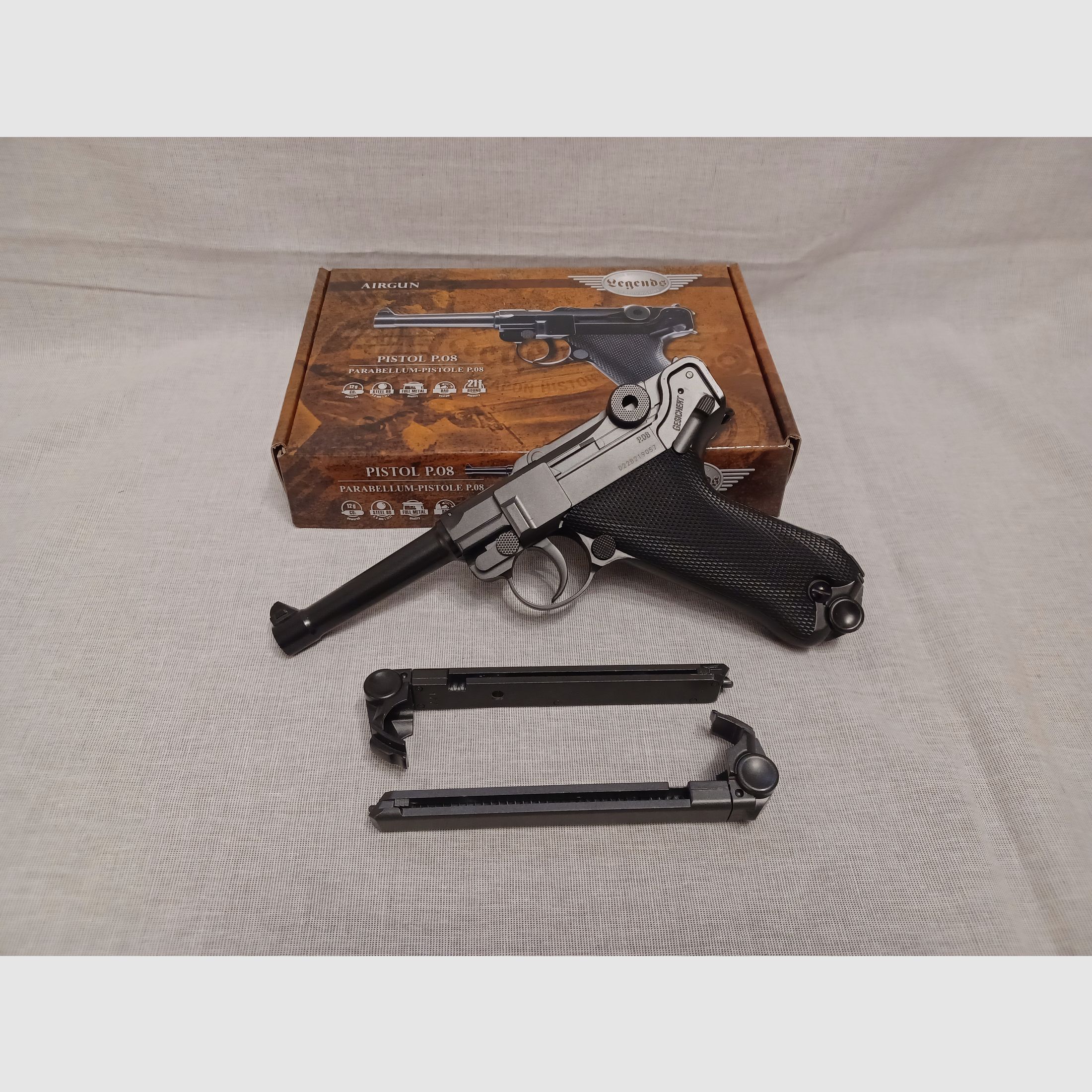 Legends P08 / 4,5 mm BB / CO2 / Pistole / OVP (123)