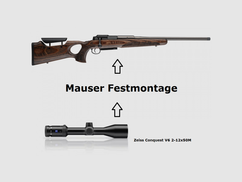 Mauser M25 Max + Zeiss V6 2-12x50 + Montage + ... Komplettpaket