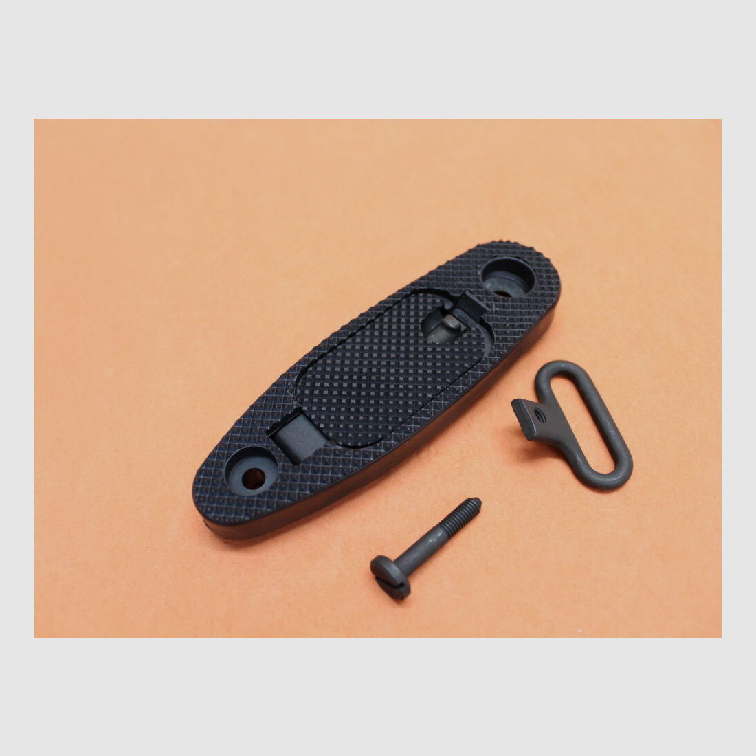 DPMS AR-15: Buttplate Assembly DPMS Kolbenkappe komplett mit Klappe/Riemenbügel/Schraube