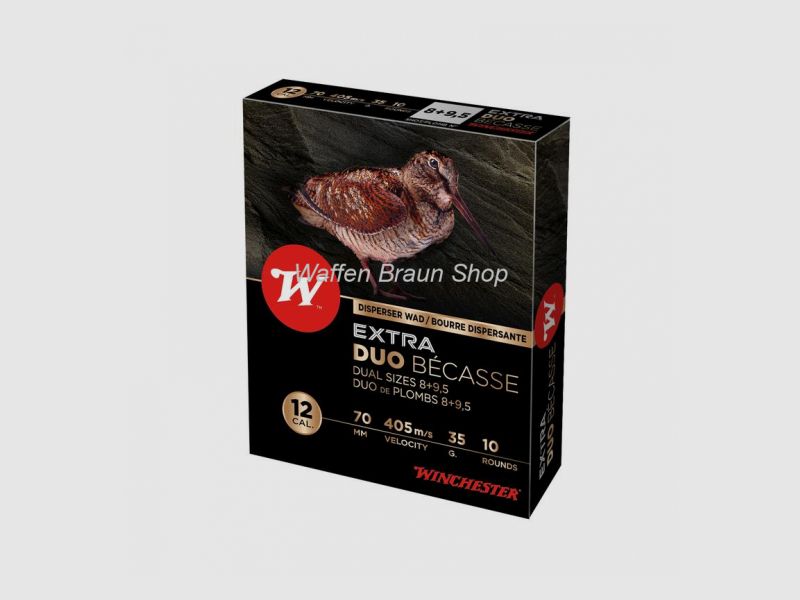 Winchester ,EXTRA,DUO BECASSE,12-70,20mm,35g,P8+9.5,10 Stück
