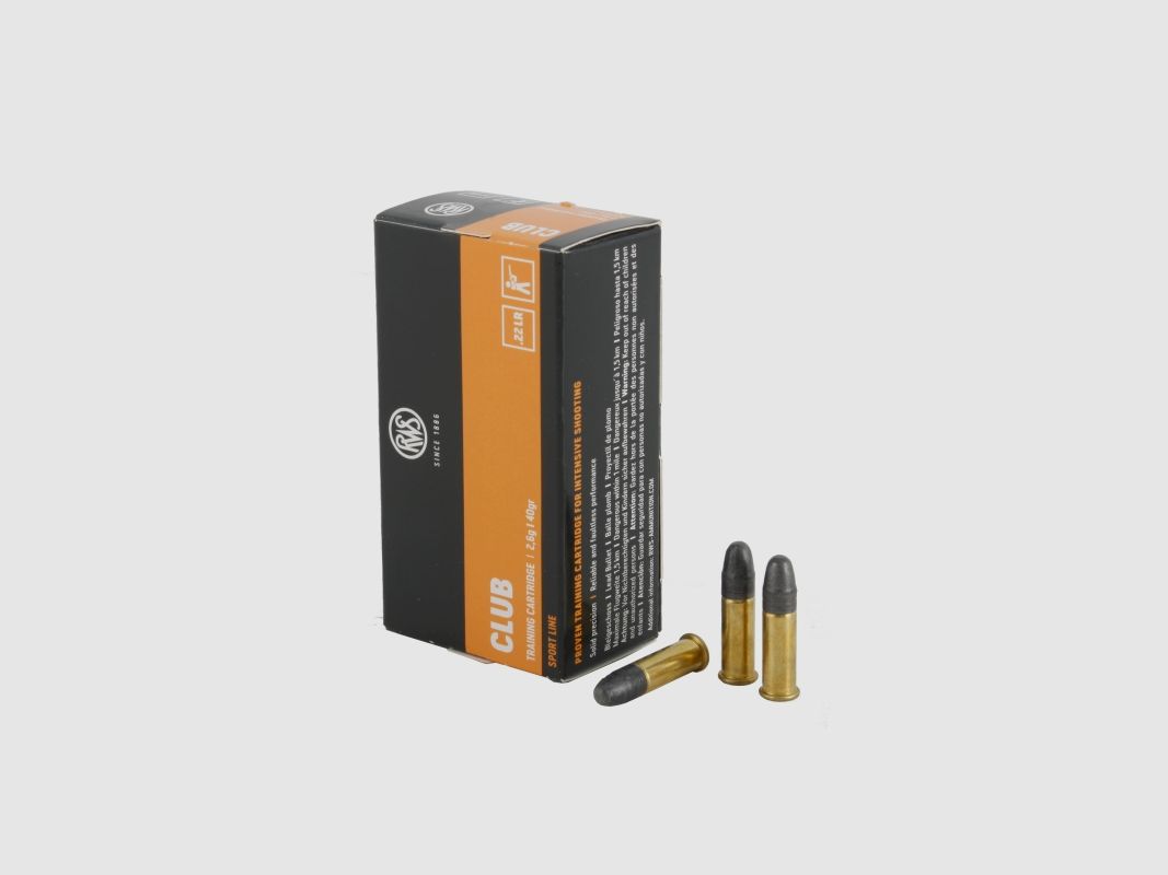 RWS CLUB .22 LR 40GR Munition, Bild 2 von 2