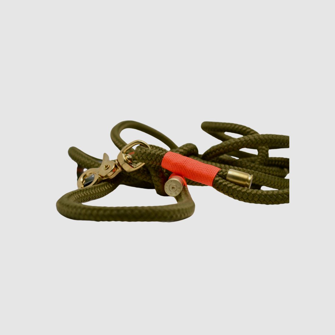 Tochterfirma U-Retrieverleine 10 mm Oliv/Jagdorange