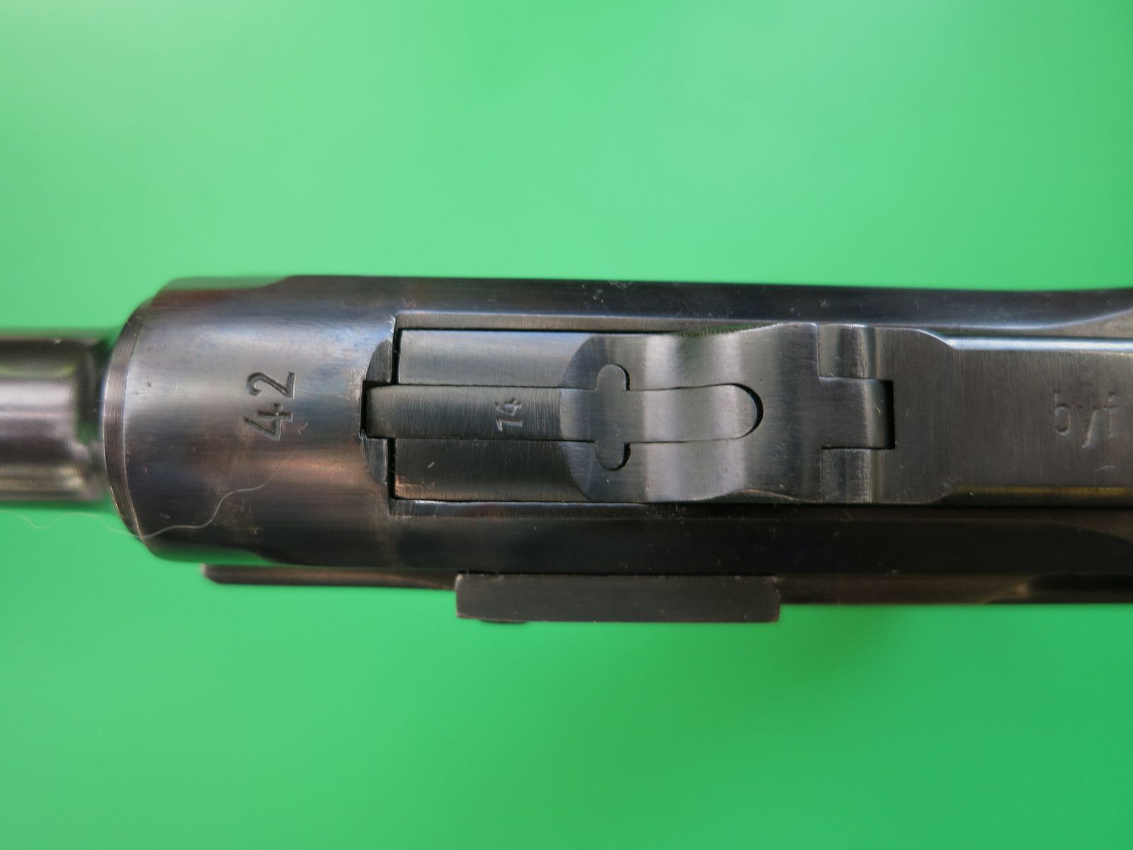 Mauser Oberndorf 42 byf 1937, Pistole 08 P08, 9 mm Luger, WaA, überarbeitet!     #78