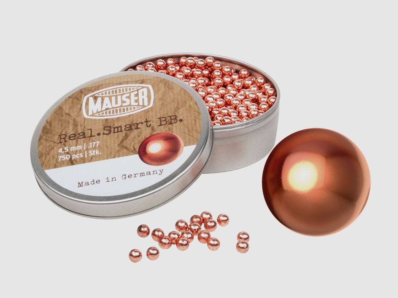 Mauser Real Smart pallini BB rivestiti in rame 4,5mm 750 pezzi