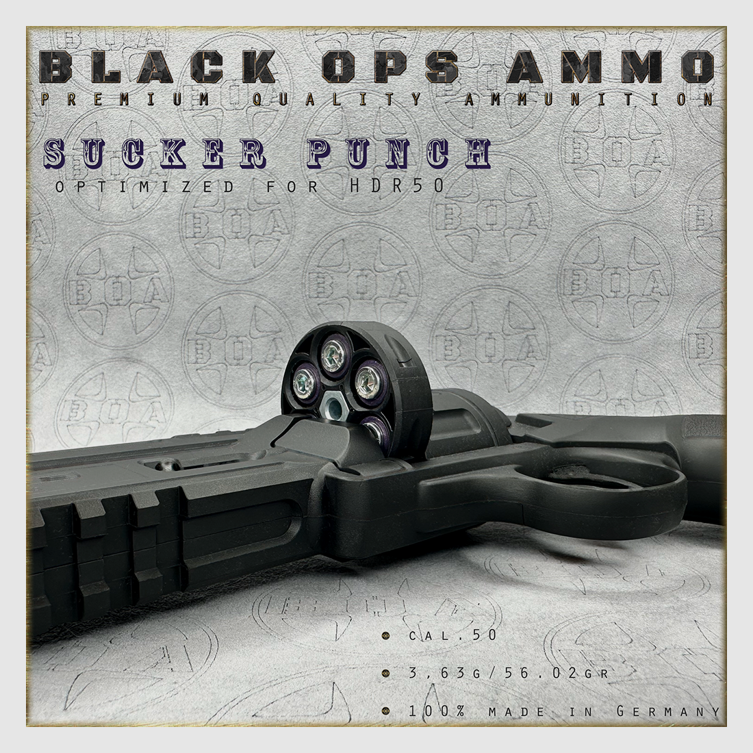 18x + 2 Sucker Punch BLACK OPS AMMO HDR 50 TR Kal.50 Munition T4E Umarex HDR50 TR50