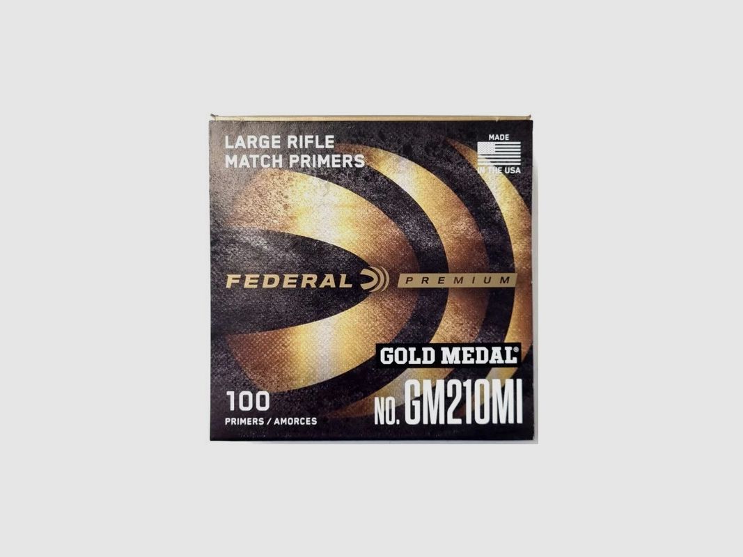 100 ZAPALNIKI FEDERAL GOLD MEDAL LARGE RIFLE