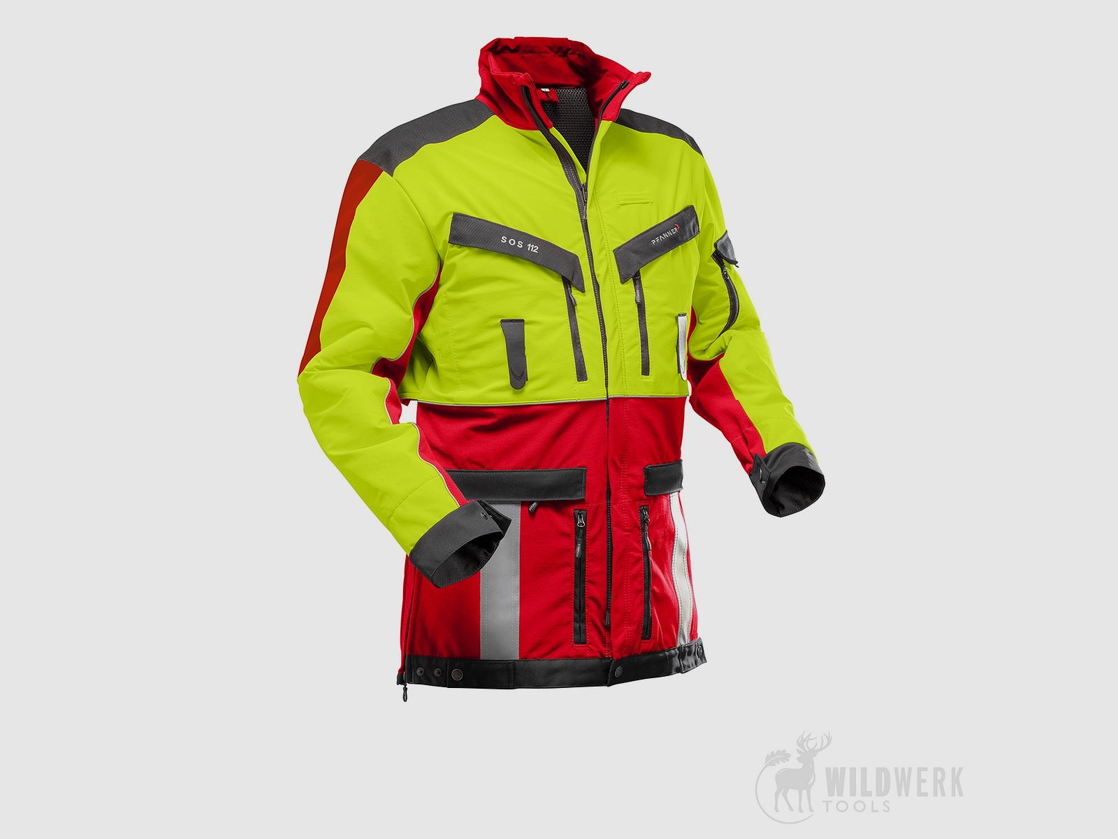 Pfanner Tracking Jacket, Color Red - Neon Yellow