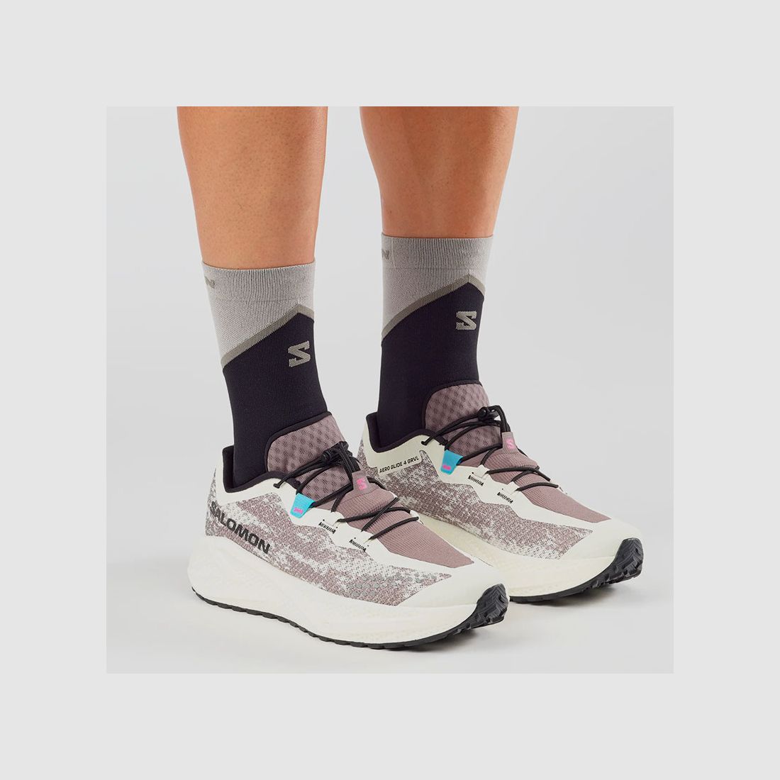 SALOMON – UOMO – AERO GLIDE 4 GRVL Vanilla Ice/Blak/Iron, immagine 4 di 13