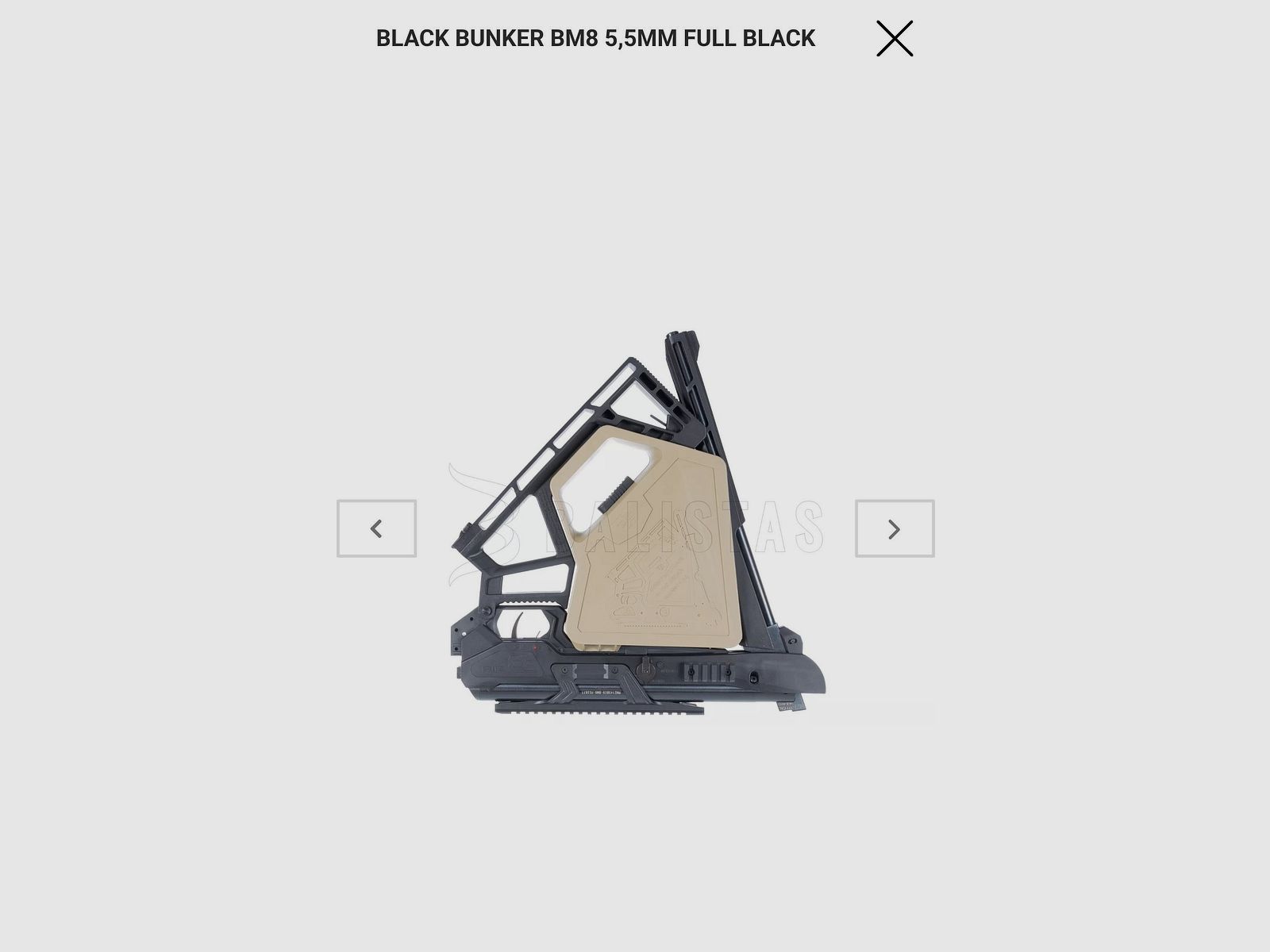 Black Bunker BM8 fucile ad aria compressa pieghevole Survival calibro 5,5 mm Diabolo nero -7,5 Joule