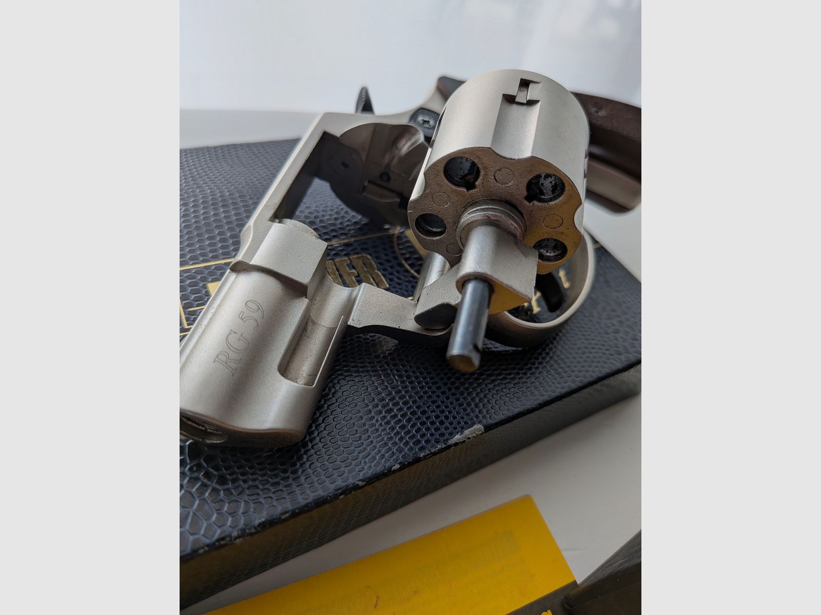 Röhm RG 59 LePetit + Nickel+ oude PTB 527+ houten grip+ 9mm R.K, afbeelding 7 van 8