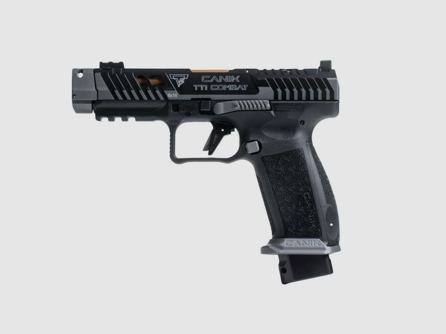 Pistole Canik TTI Combat Smoke, 9×19, 19 Schuss, Holster, Bild 1 von 2