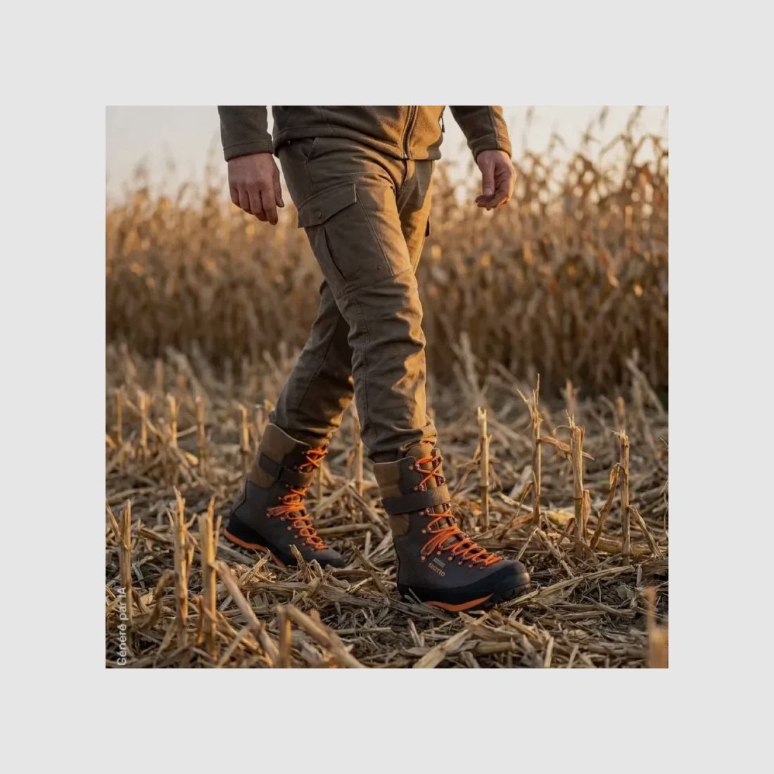 Wysokie buty myśliwskie Diotto Woodland HV brązowe i pomarańczowe, zdjęcie 4 z 12