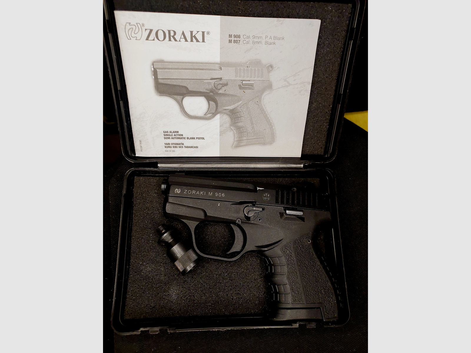 Zoraki 906 blank firing pistol 9mm P.A.K. (PTB 1012)