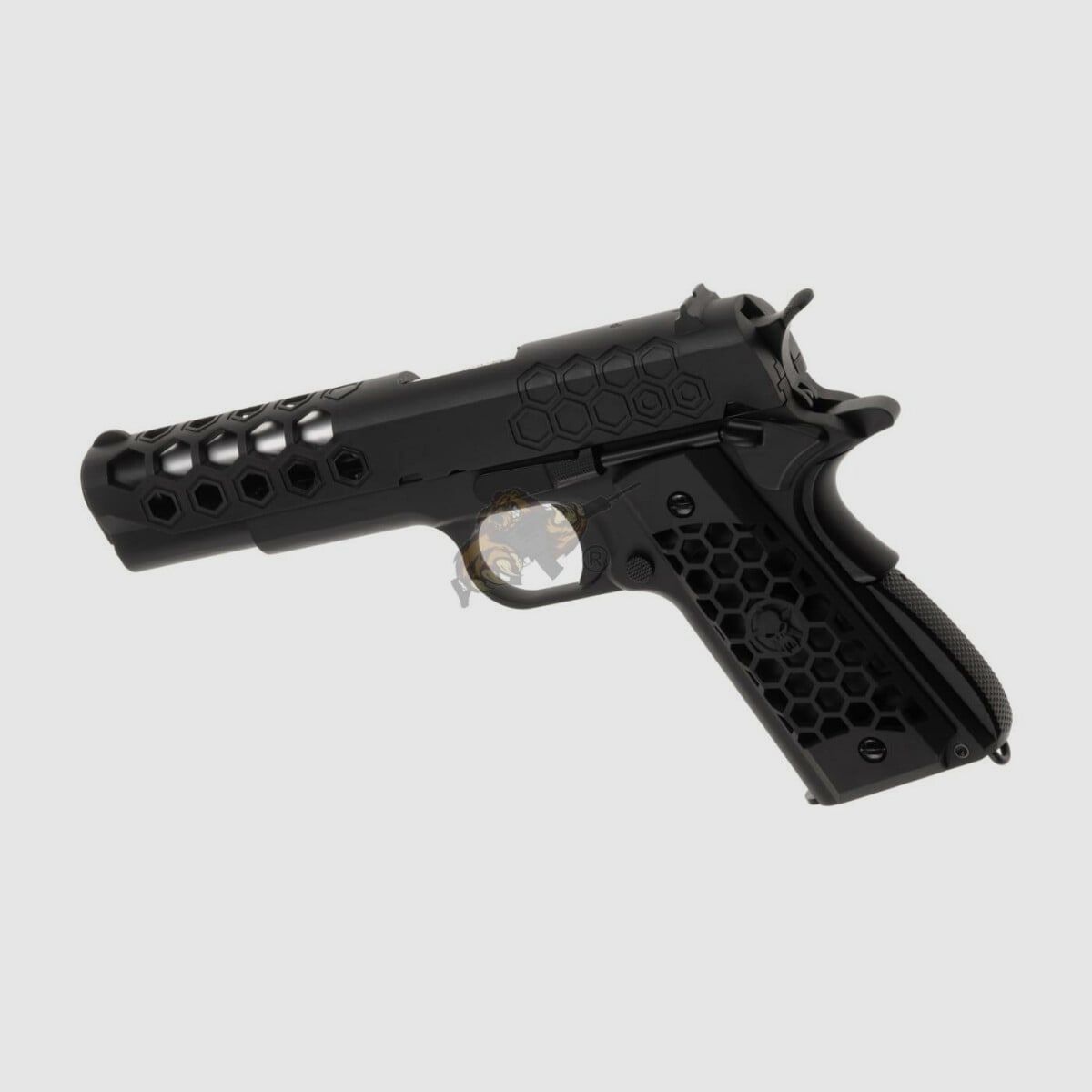 M1911 Hex Cut Full Metal, GBB Black -F-