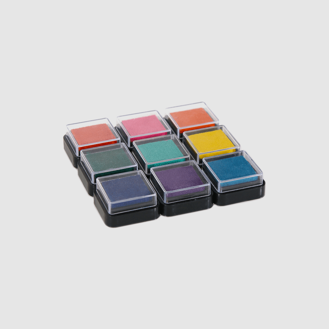Mini cuscino per timbri "Colorato" (9 pezzi)