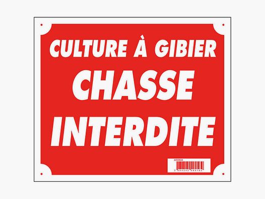 Cartel »Cultura de caza Prohibida« 30 x 25 cm