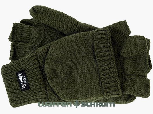 Skogen Strickhandschuhe Olive