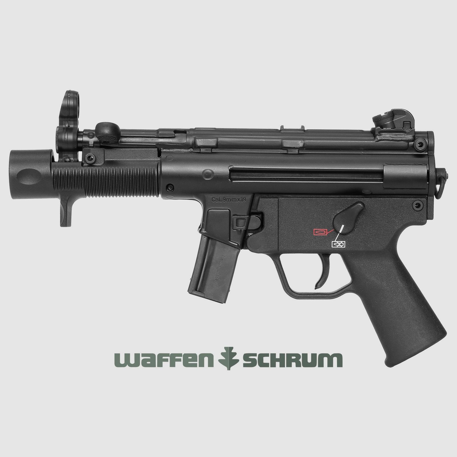 Heckler & Koch HK Pistole SP5K sowie umklappbare Schulterstütze