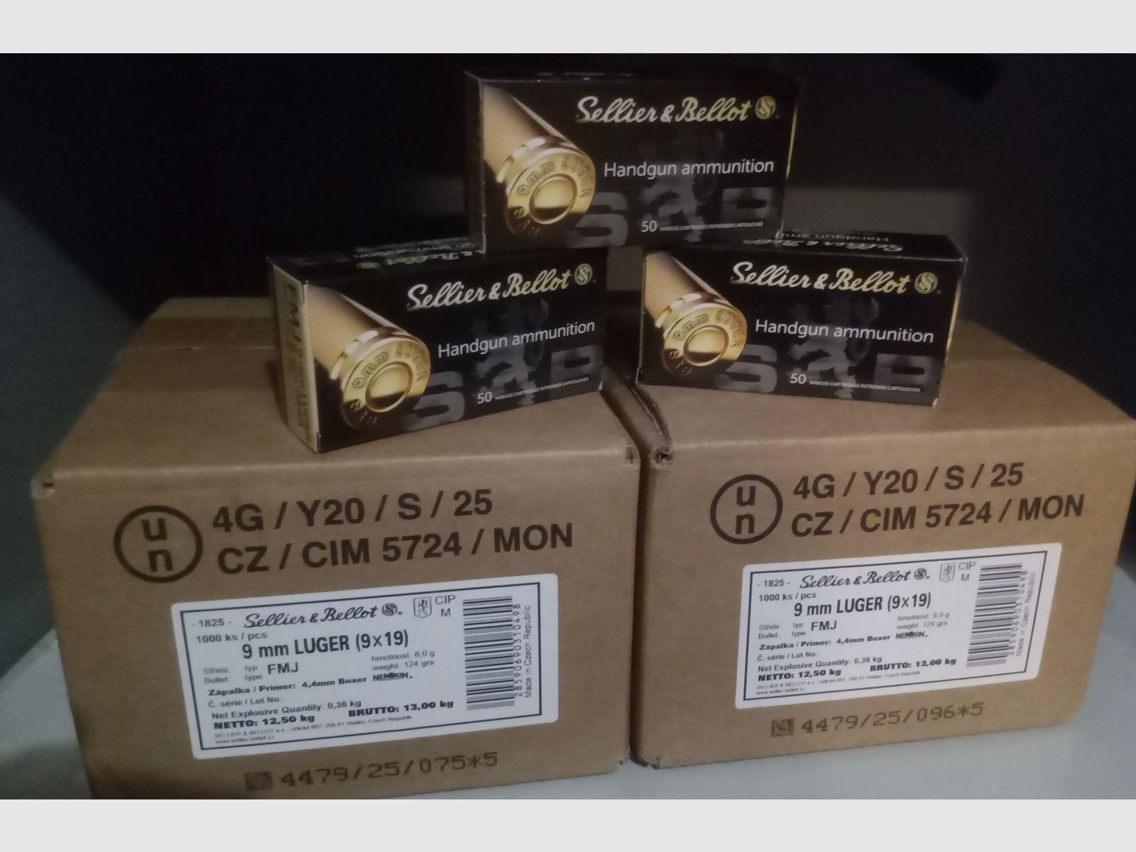 Sellier & Bellot 9mm Luger S&B FMJ 8,0g 124grs ^^^^^^^^^^^^^^^^