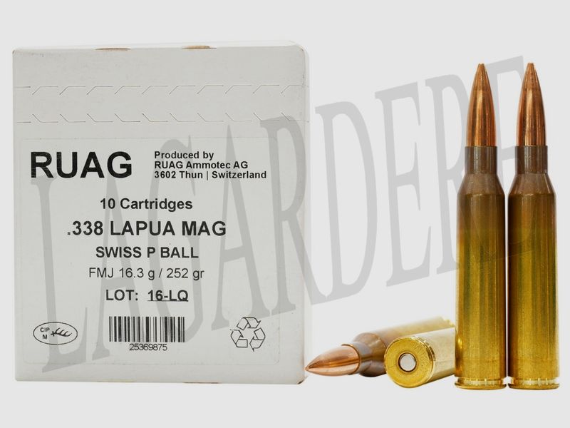 RUAG SWISS P BALL FMJ 16,3 G / 252 GRS (nabój z pociskiem)