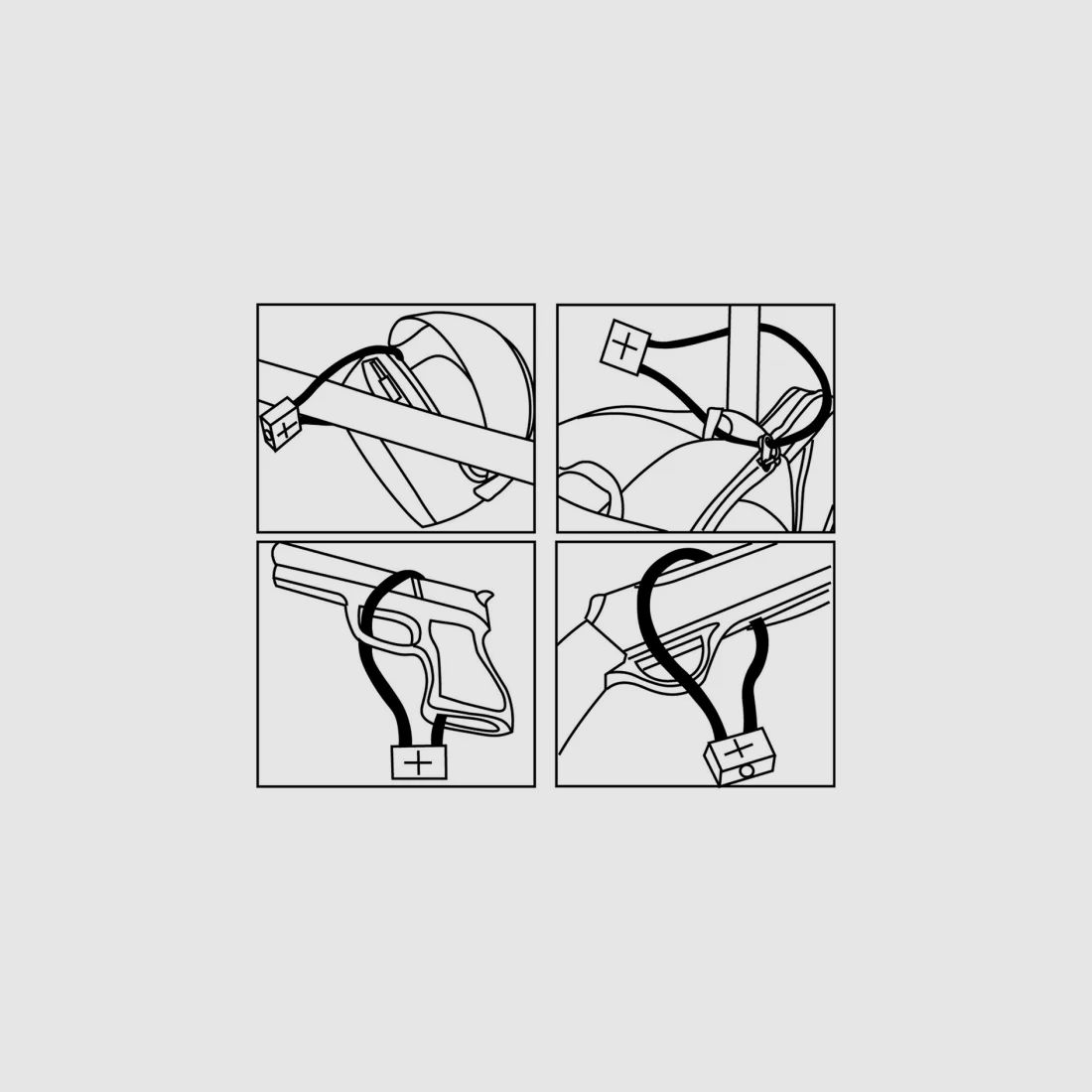Stalen kabelslot, met 2 sleutels, lengte: 36 cm