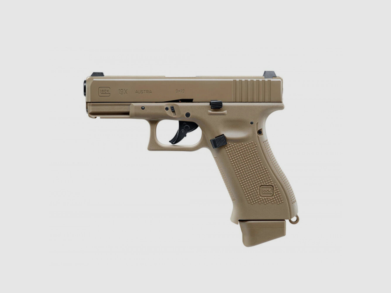 UMAREX	 Glock 19X Airsoft Pistole Co2 6 mm BB Coyote