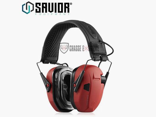 Casque SAVIOR Antibruit Electroniques Rouge