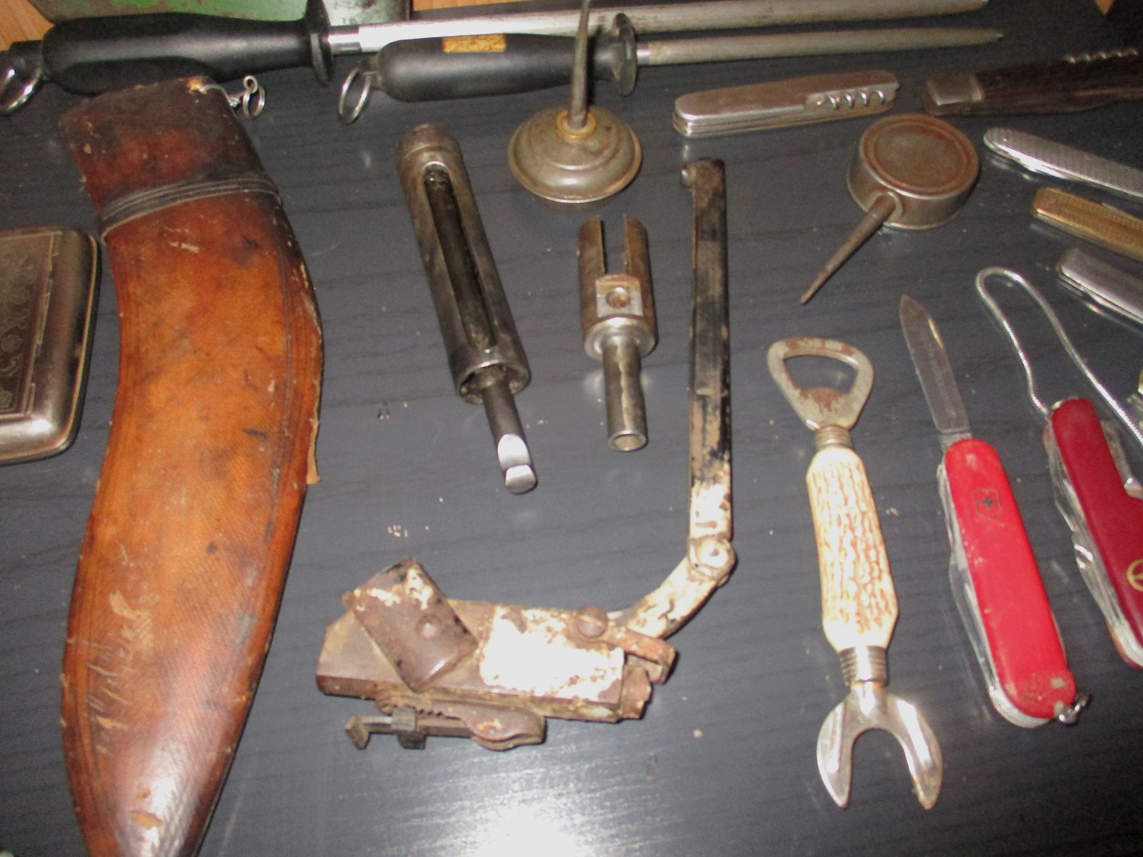 Haenel Suhl DDR Modell 303 części zamienne, scyzoryk, Solingen Wetzestein, łopata.....