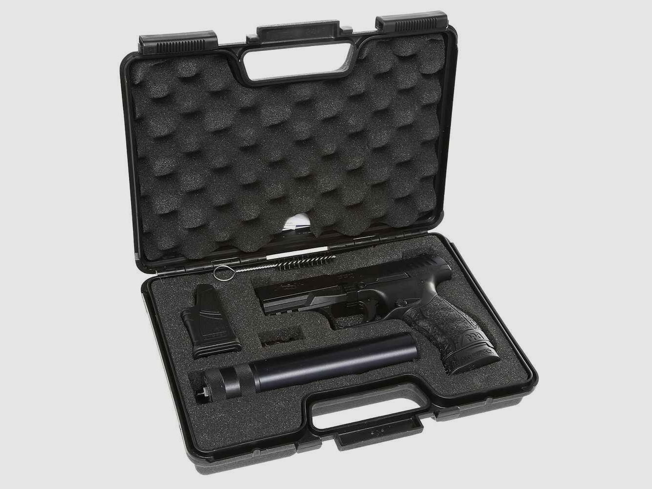 Walther Schreckschuss Pistole PPQ M2 Navy Kit 9 mm Schreckschuss mit Schalldämpfer+3 x17 Schuss Magazin